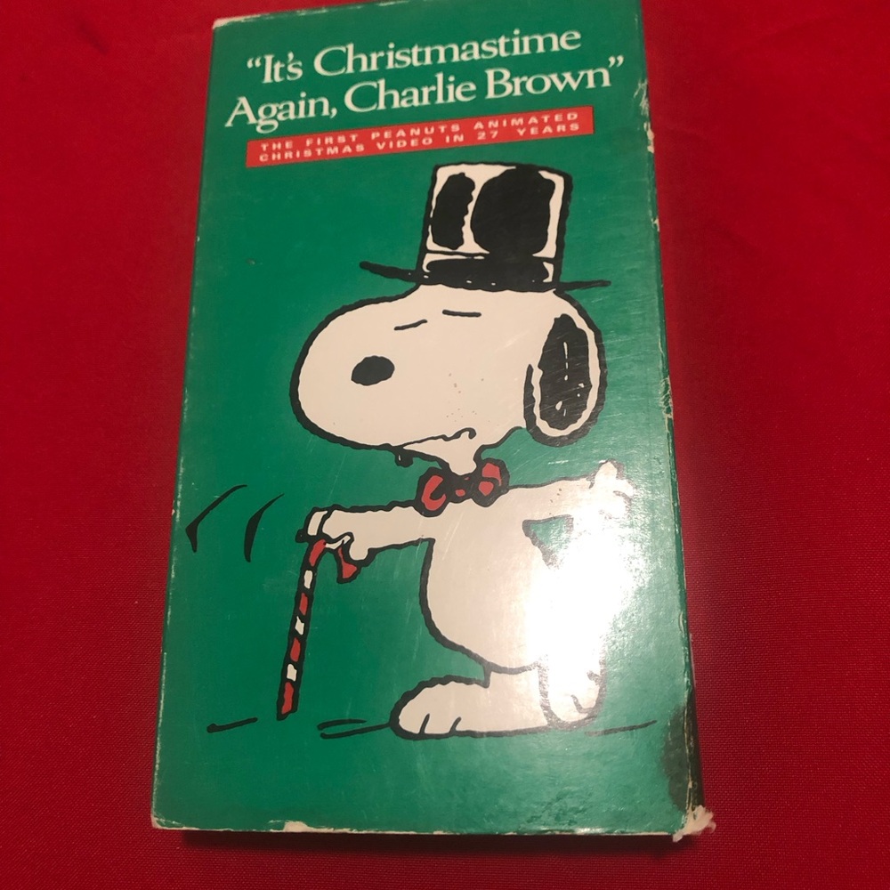 It’s Christmastime again, Charlie Brown” vintage VHS tape